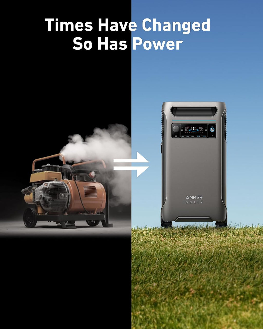 Anker SOLIX F3800 120V/240V Home Backup Kit, 3840Wh Portable Power Station with Transfer Switch Kit, 6000W AC Output, Solar Generator for Home Use, RV, Emergencies, Power Outages, Outdoor Camping