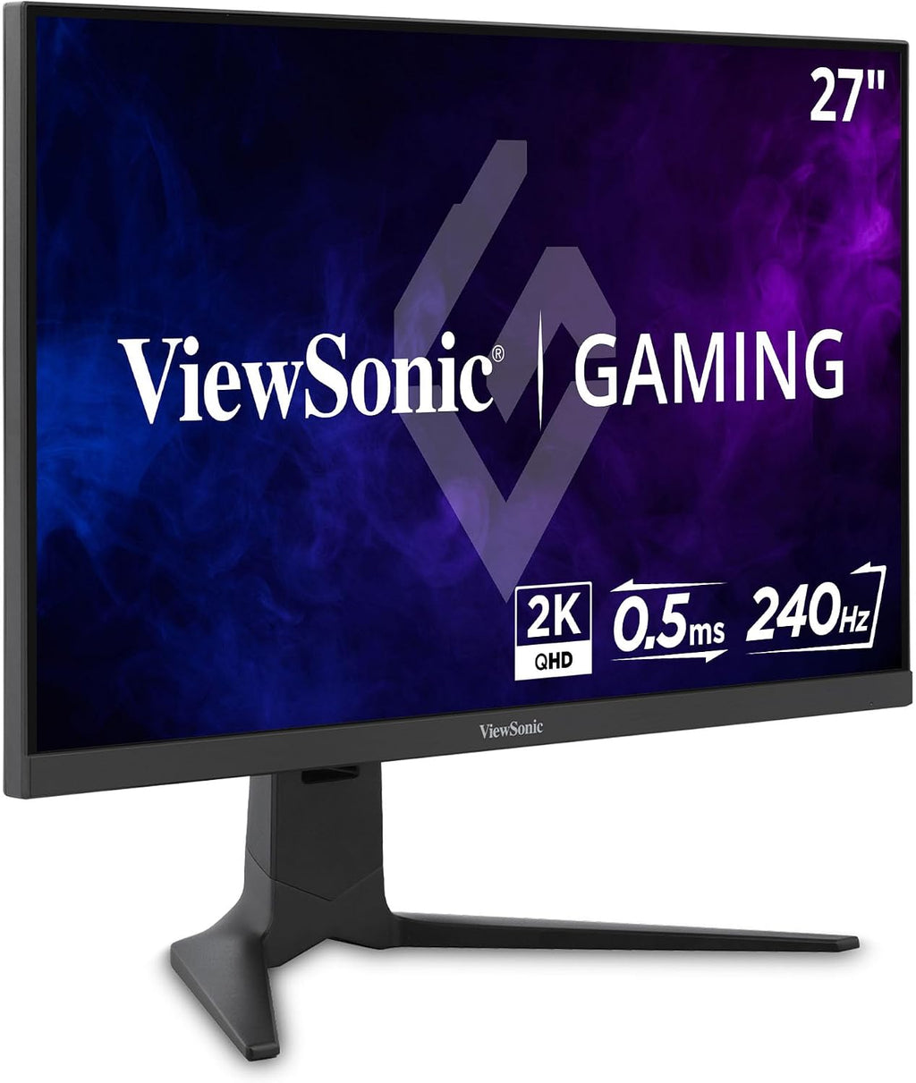 ViewSonic XG2736-2K 27 Inch 1440p Gaming Monitor, IPS with 240Hz and 0.5ms for Pro-Level Gameplay, FreeSync Premium and G-Sync Compatible, Advanced Ergonomics, 65W USB-C, HDMI, and DisplayPort Inputs