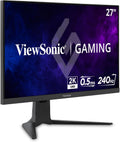 ViewSonic XG2736-2K 27 Inch 1440p Gaming Monitor, IPS with 240Hz and 0.5ms for Pro-Level Gameplay, FreeSync Premium and G-Sync Compatible, Advanced Ergonomics, 65W USB-C, HDMI, and DisplayPort Inputs