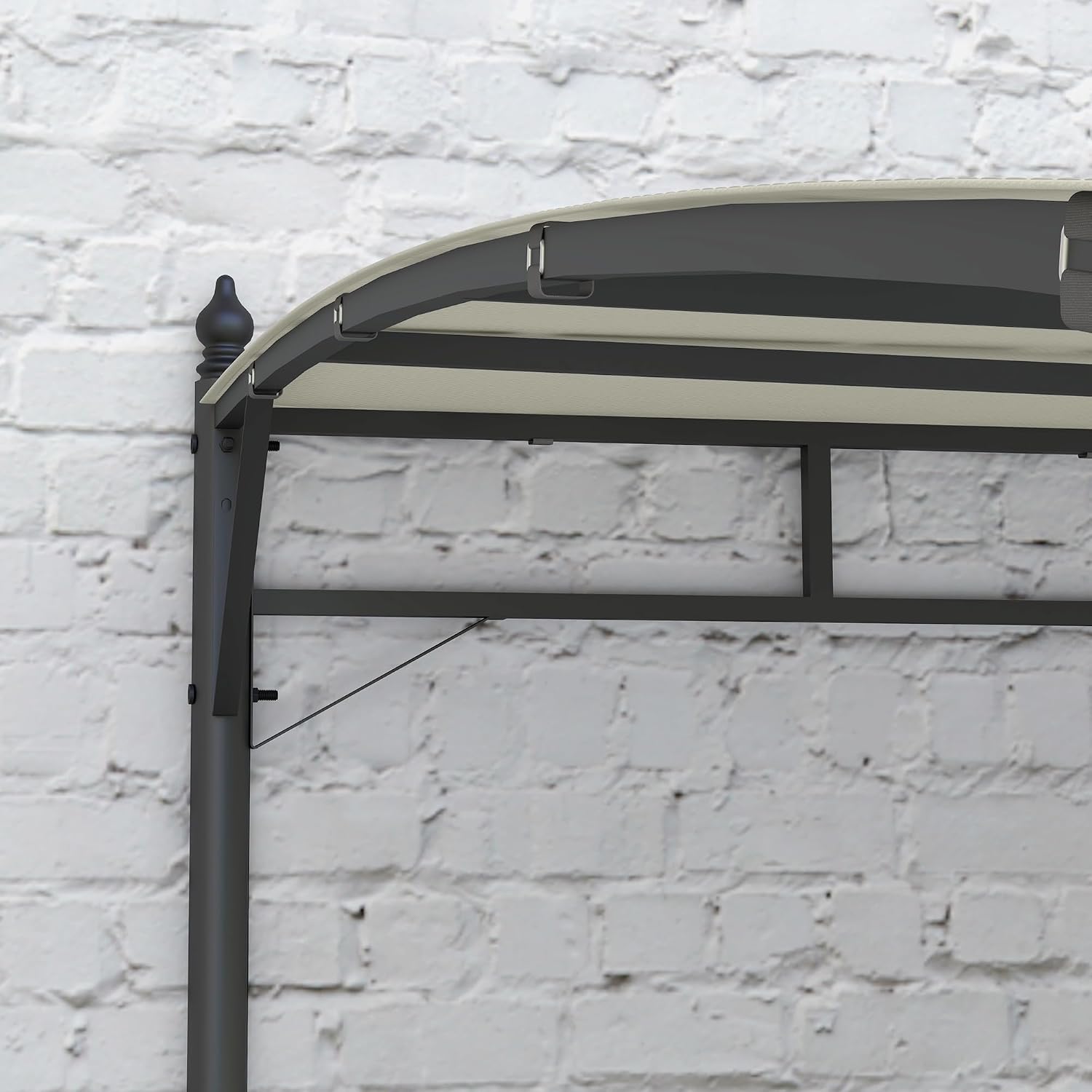 Outsunny 10' x 13' Outdoor Pergola Gazebo with UV-Resistant Canopy and Metal Frame, Sun Shade Shelter for Porch, Patio, Deck, Backyard, Cream