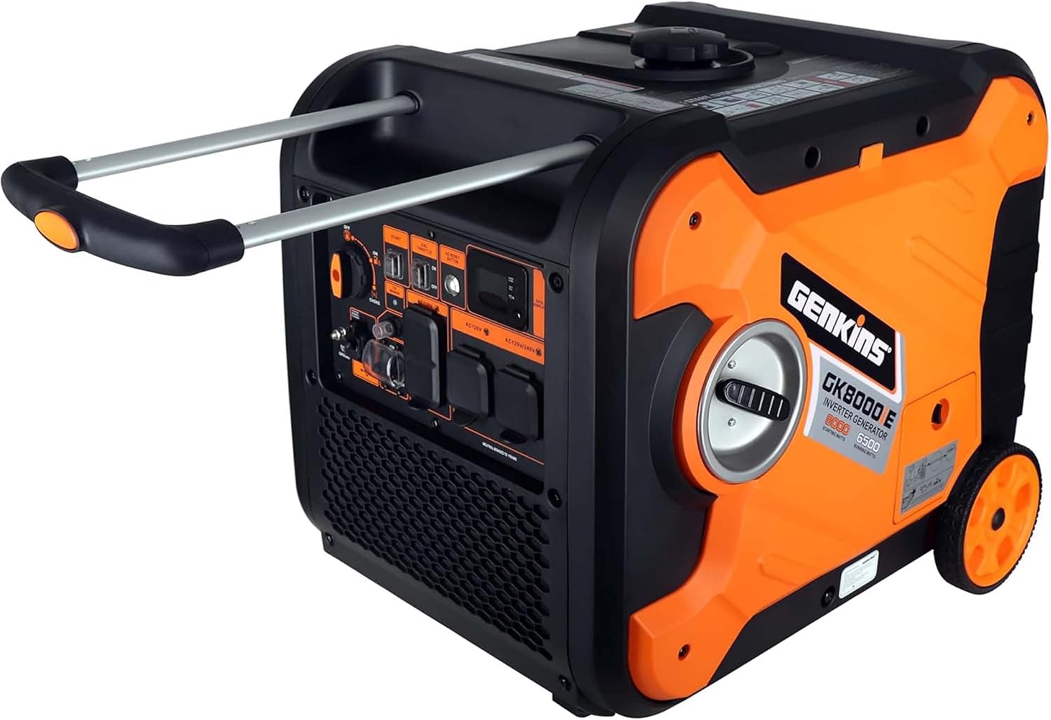 Genkins 8000W Inverter Generator Outdoor Portable Generators Gas Powered Super Quiet with Electric Start Ideal for Home Backup, RV, Camping, Travel