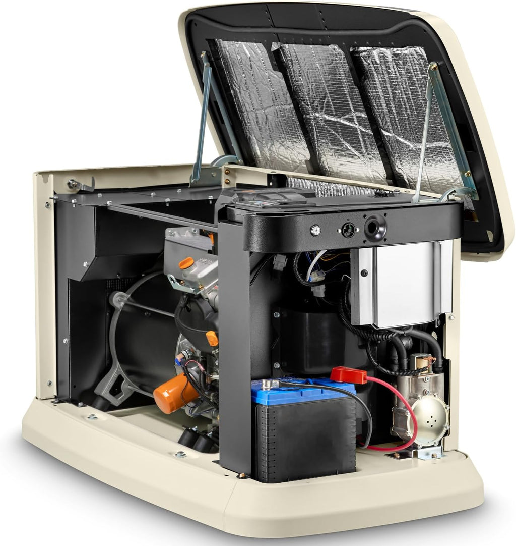 Generac Guardian 22kW Home Standby Generator with 200 Amp Transfer Switch - Automatic Whole House Backup Power for Storms, Emergencies, and Outages, WiFi Enabled, Runs on Natural Gas or Liquid Propane