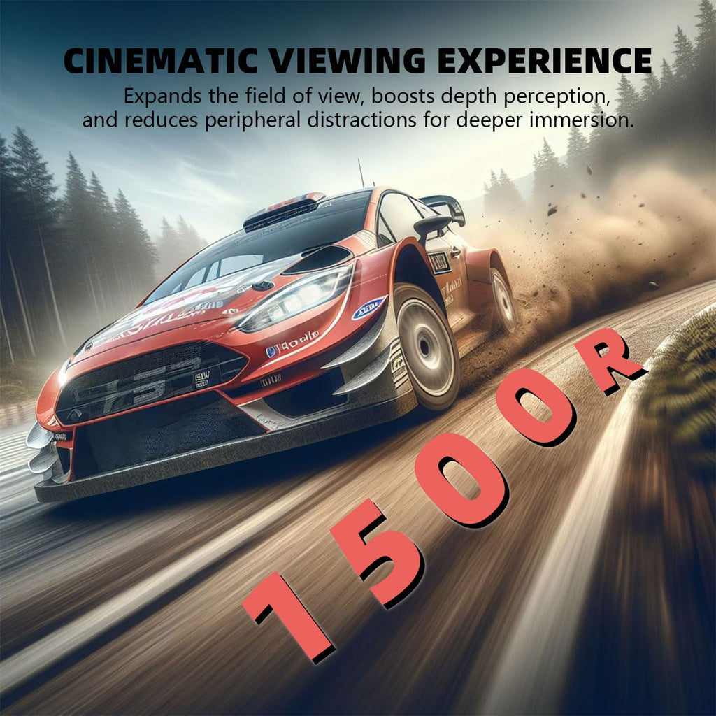 ZZA 32' Curved Gaming Monitor, 4K UHD (3840 x 2160) VA Display, 1500R Immersion, 144Hz/160Hz Refresh Rate, Advanced Computer Screen, Supports AMD FreeSync Premium, 120% sRGB Color Gamut,HDMI 2.1/DP1.4