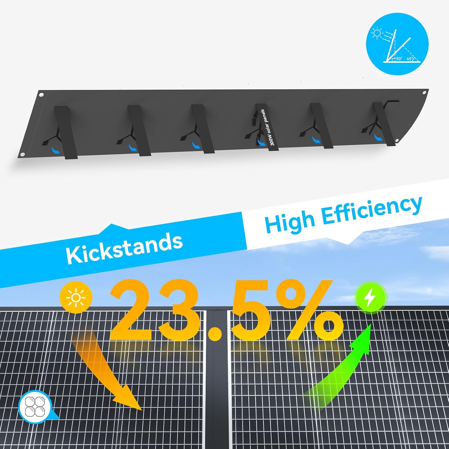400W Portable Solar Panel for Most Power Stations, Foldable & Lightweight Solar Suitcase with Kickstands, 40V MC4 & Multi-Output for Solar Generators, RVs, Camping, and Outdoor Use