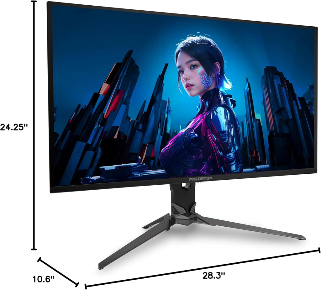acer Predator Gaming Monitor | 31.5' UHD 3840 x 2160 OLED | AMD FreeSync Premium Pro | 240Hz | 0.03ms | VESA DisplayHDR True Black 400 | DCI-P3 99% | Display Port 1.4 & 2 x HDMI 2.1 | X32 X2bmiiphx