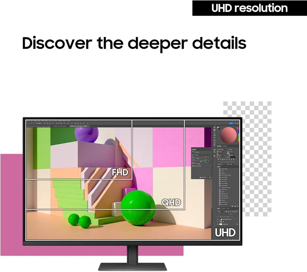 Samsung LS37D700EANXZA 37 Inch ViewFinity 4K UHD HDR10 High Resolution Monitor with 2 Year Amber Protection Plan (2025)