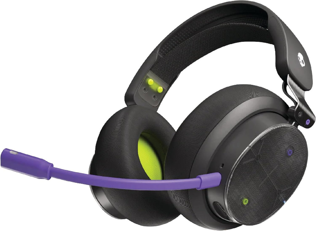 Skullcandy PLYR Multi-Platform Wireless Gaming Headset, Bluetooth Headphones, Removable Mic, Up to 24 Hrs Battery, PC, Xbox, PlayStation, 2.4GHz Low Latency Wireless Transmitter Included - Digi-Black