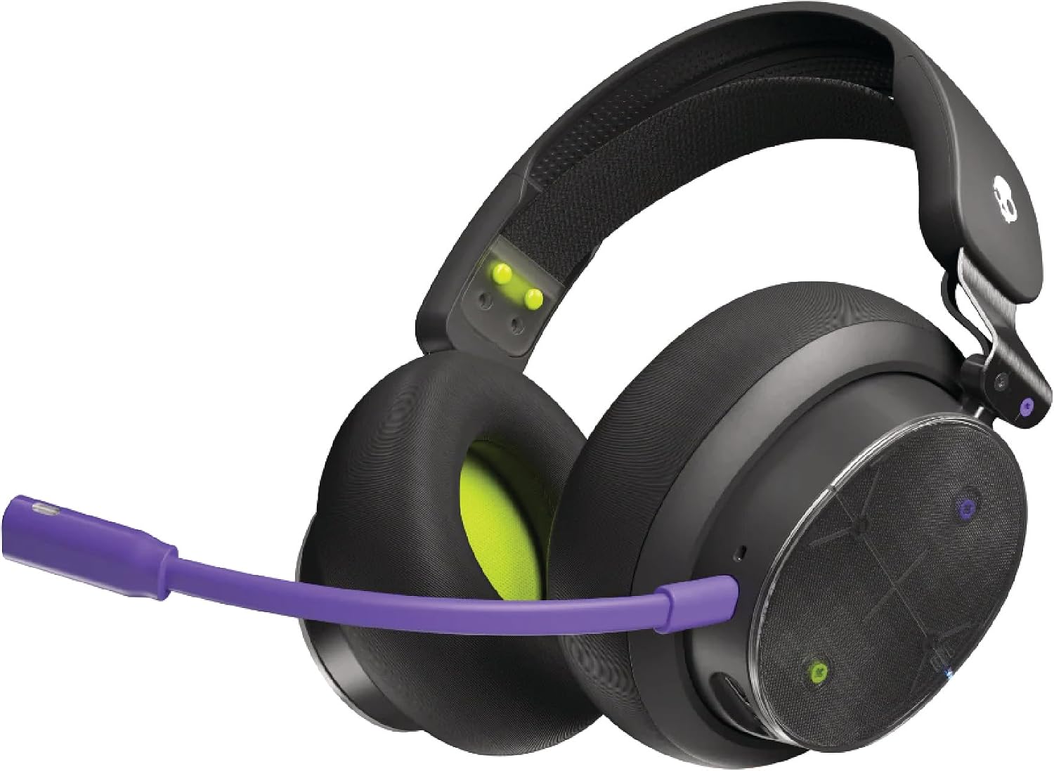 Skullcandy PLYR Multi-Platform Wireless Gaming Headset, Bluetooth Headphones, Removable Mic, Up to 24 Hrs Battery, PC, Xbox, PlayStation, 2.4GHz Low Latency Wireless Transmitter Included - Digi-Black