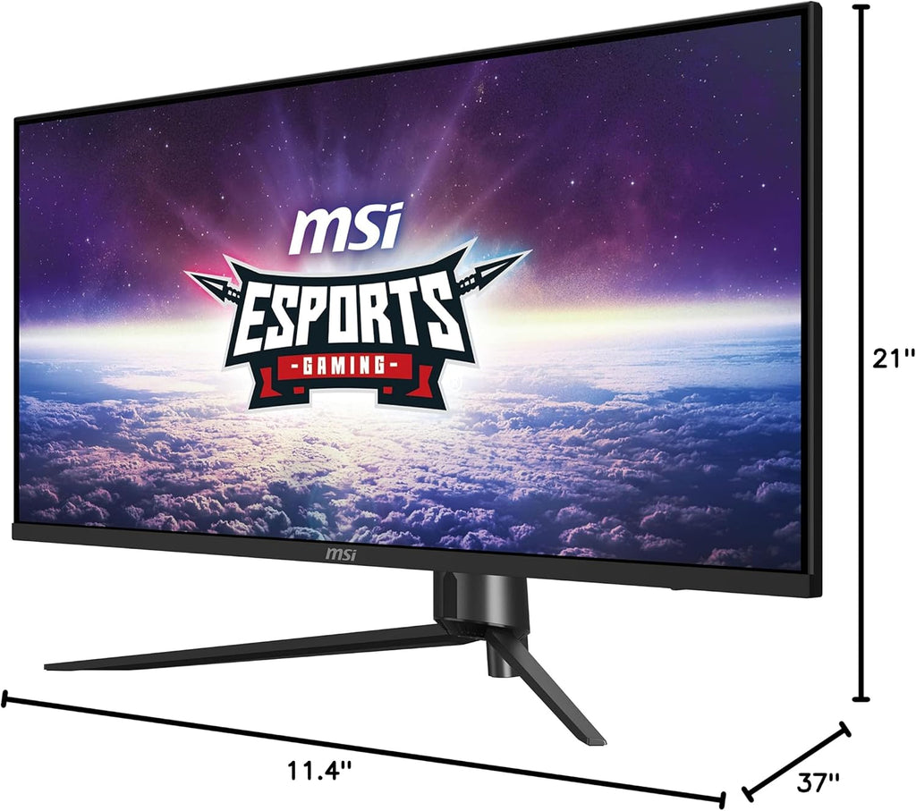 msi MAG 401QR, 40' Gaming Monitor, 3440 x 1440 (UWQHD), IPS, 155Hz, FreeSync Premium, HDR400, HDMI, Displayport, USB C, Tilt, Black