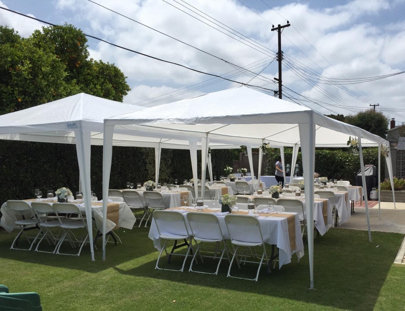 Quictent 10x30 Party Tent Gazebo Wedding Canopy Tent for Parties BBQ Shelter Pavilion with Removable Mesh Sidewalls & Elegant Church