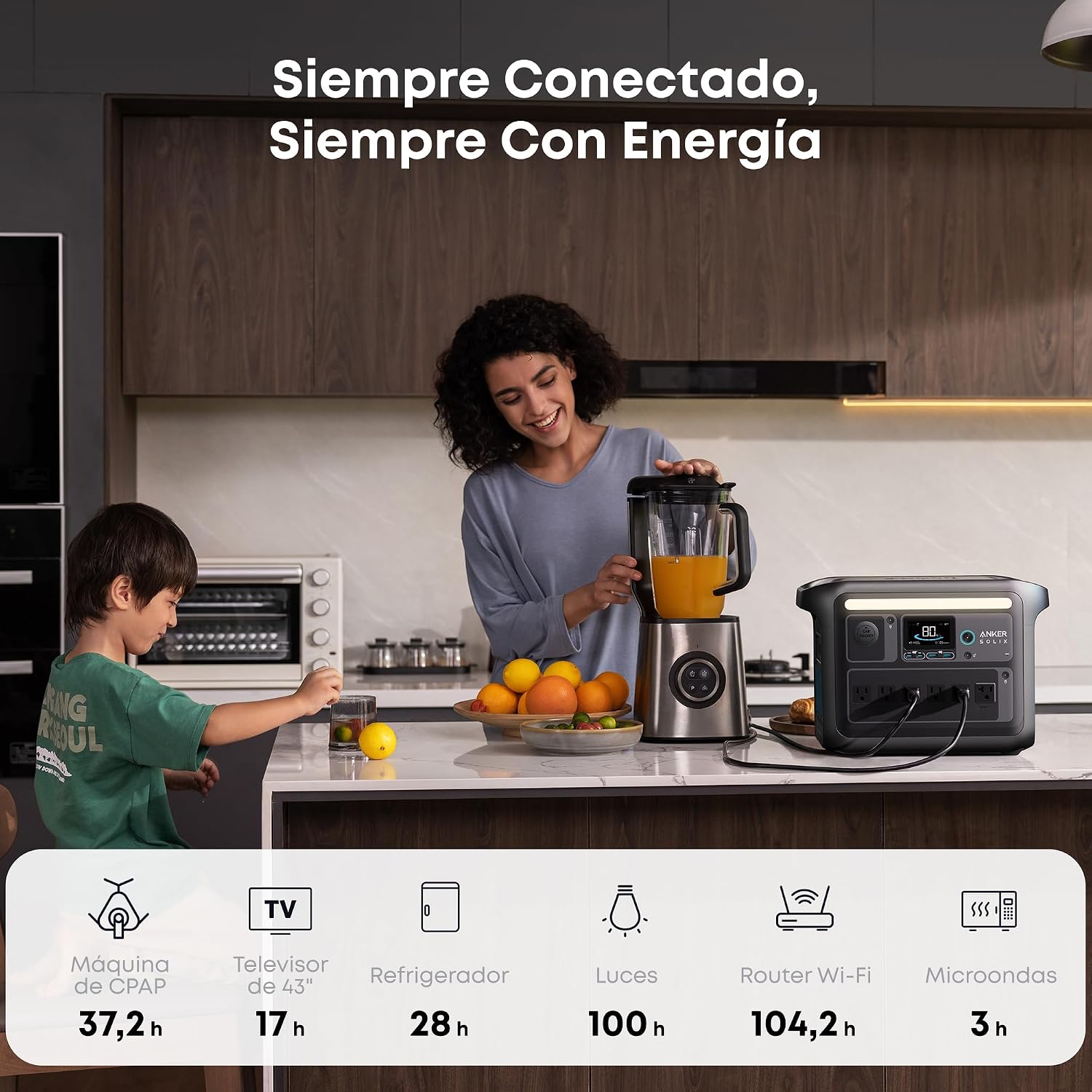 Anker SOLIX C1000 Portable Power Station（Black Version ）, 1800W (Peak 2400W) Solar Generator, Full Charge in 58 Min, 1056wh LiFePO4 Battery for Home Backup, Power Outages, and Outdoor Camping