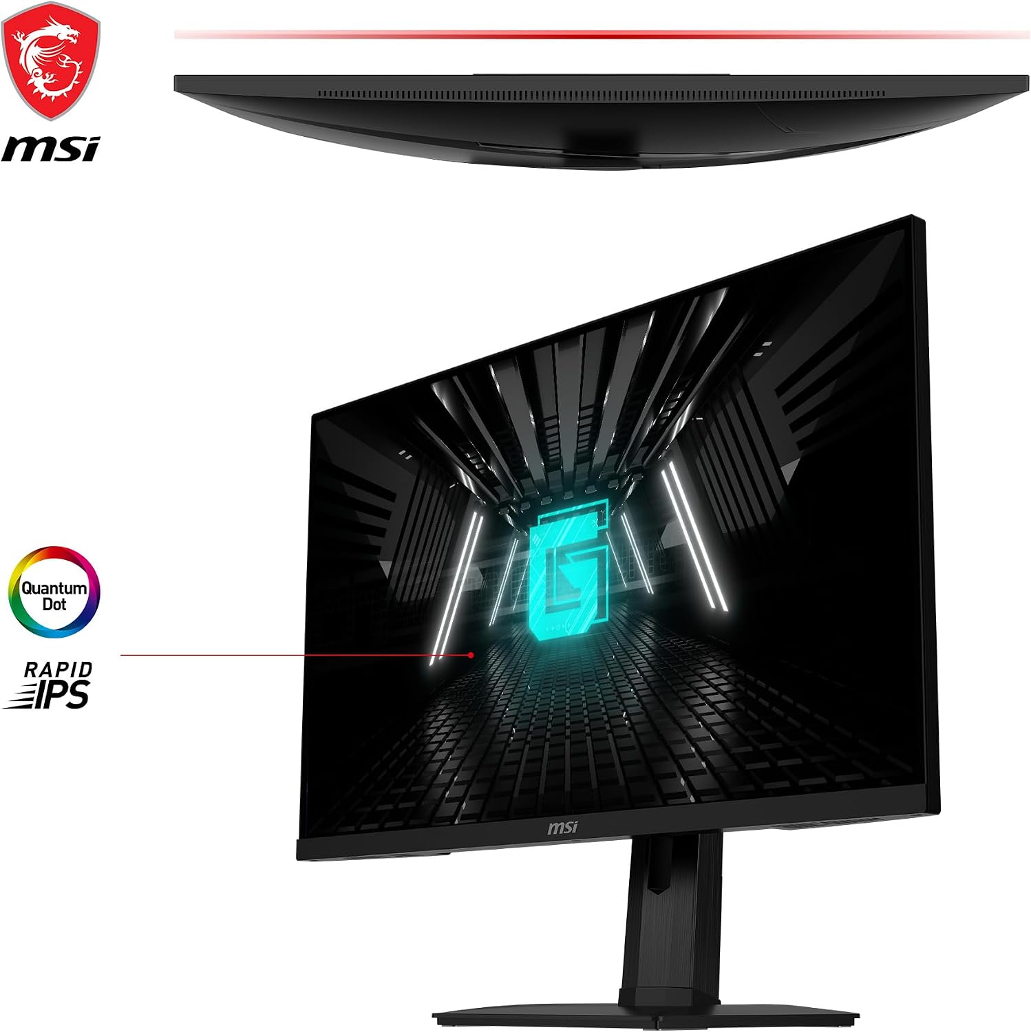 msi G274QPF-QD, 27' Gaming Monitor, 2560 x 1440(QHD), IPS, 170Hz, FreeSync Premium, HDR400, HDMI, Displayport, USB C, Tilt