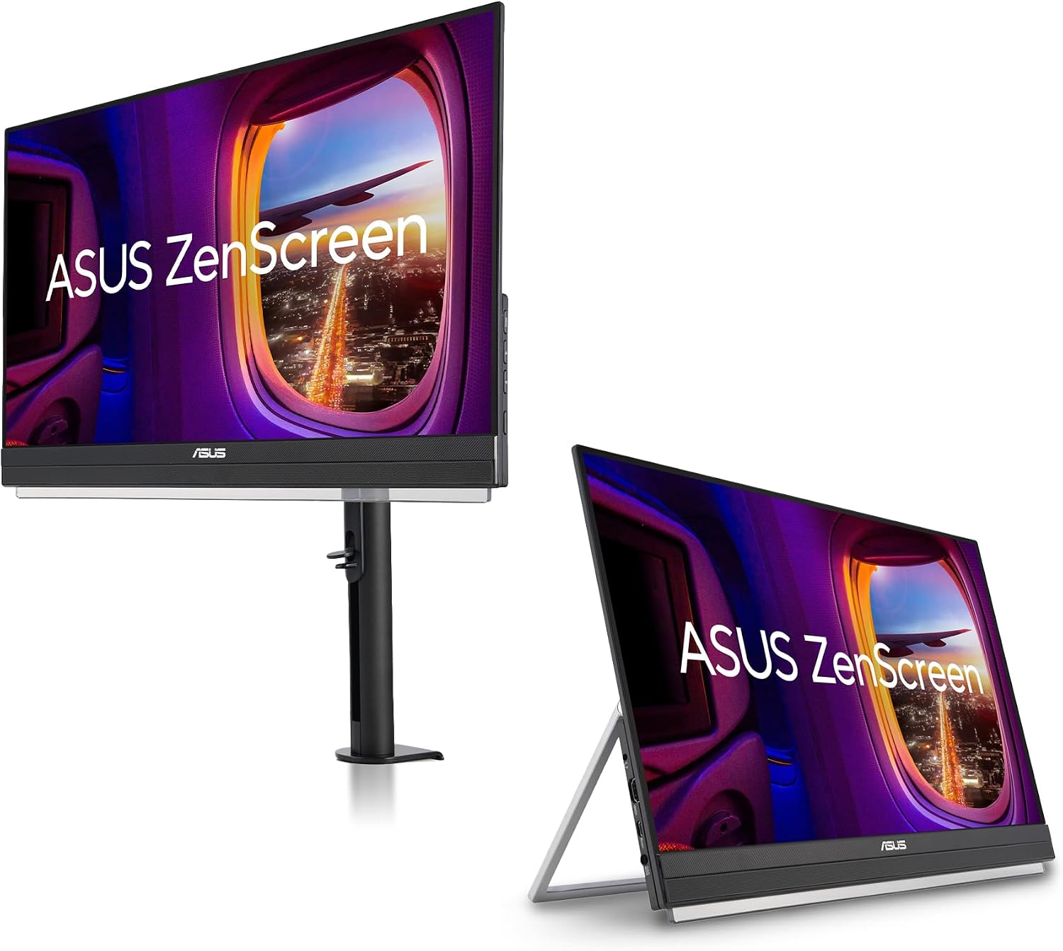 ASUS ZenScreen 22' (21.5 viewable) 1080P Portable Monitor (MB229CF) – Full HD, IPS, 100Hz, USB-C PD 60W, Speakers, Carrying Handle, Kickstand, C-clamp Arm, Partition Hook, Subwoofer, 3 yr Warranty
