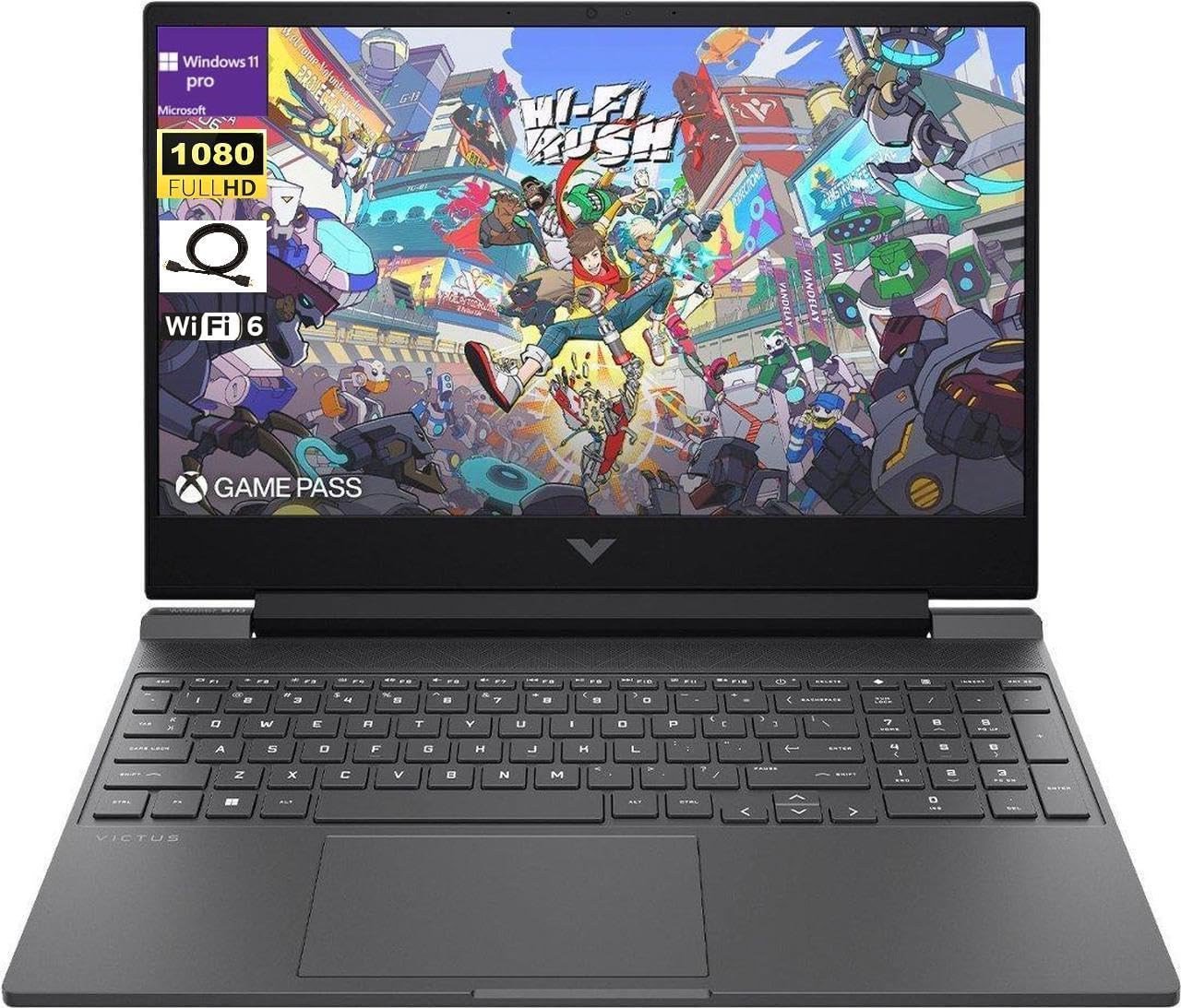 HP Victus 144Hz 15.6' FHD Gaming Laptop, AMD Ryzen 5 7535HS Processor, Radeon RX 6550M (Beats Nvidia GeForce RTX 3050), 64GB RAM 1TB SSD, Backlit Keyboard, Windows 11 Pro, Mica Silver