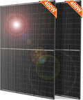 DOKIO 800W (2×400W) 31V Mono Solar Panels - Works for 12/24V Systems, 9.84ft Leads per Panel for Garden/Yard - Home/Backyard Shed or Cabin, Off-Grid Battery Charging