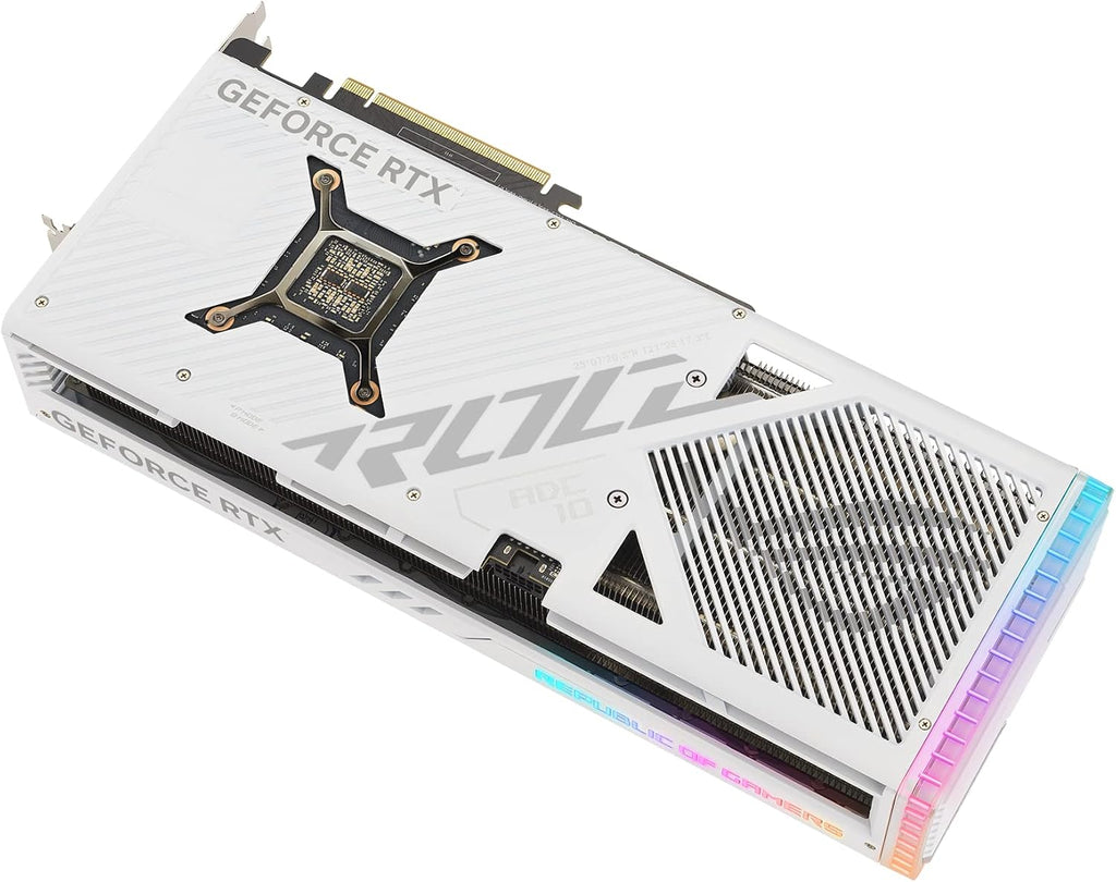 ASUS ROG Strix GeForce RTX™ 4080 Super White OC Edition Gaming Graphics Card (PCIe 4.0, 16GB GDDR6X, DLSS 3, HDMI 2.1a, DisplayPort 1.4a, Vapor Chamber, Power Sensing, Aura Sync)