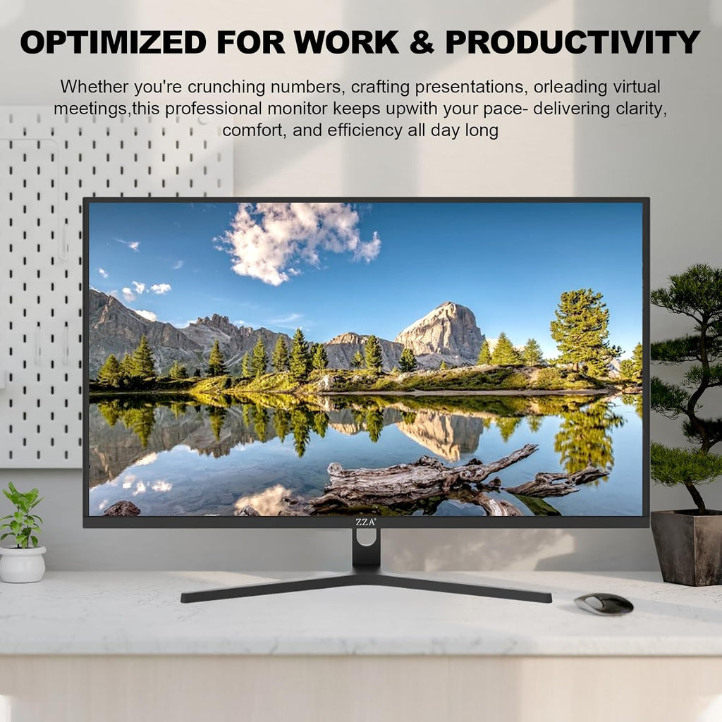 ZZA 32' Monitor | 4K UHD 3840x2160, IPS Panel, 60Hz, Adaptive Sync, 100% sRGB, Back Breathing Light,Blue Light Filter, VESA Mountable 75x75mm