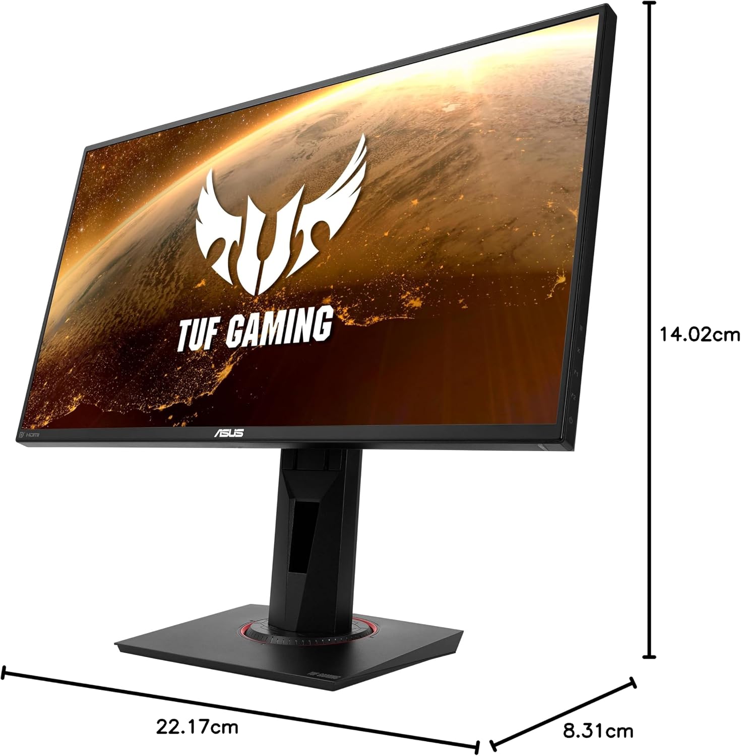 ASUS TUF Gaming VG259QM 24.5' Monitor, 1080P Full HD (1920 x 1080), Fast IPS, 280Hz, G-SYNC Compatible, Extreme Low Motion Blur Sync,1ms, DisplayHDR 400, Eye Care, DisplayPort HDMI Black