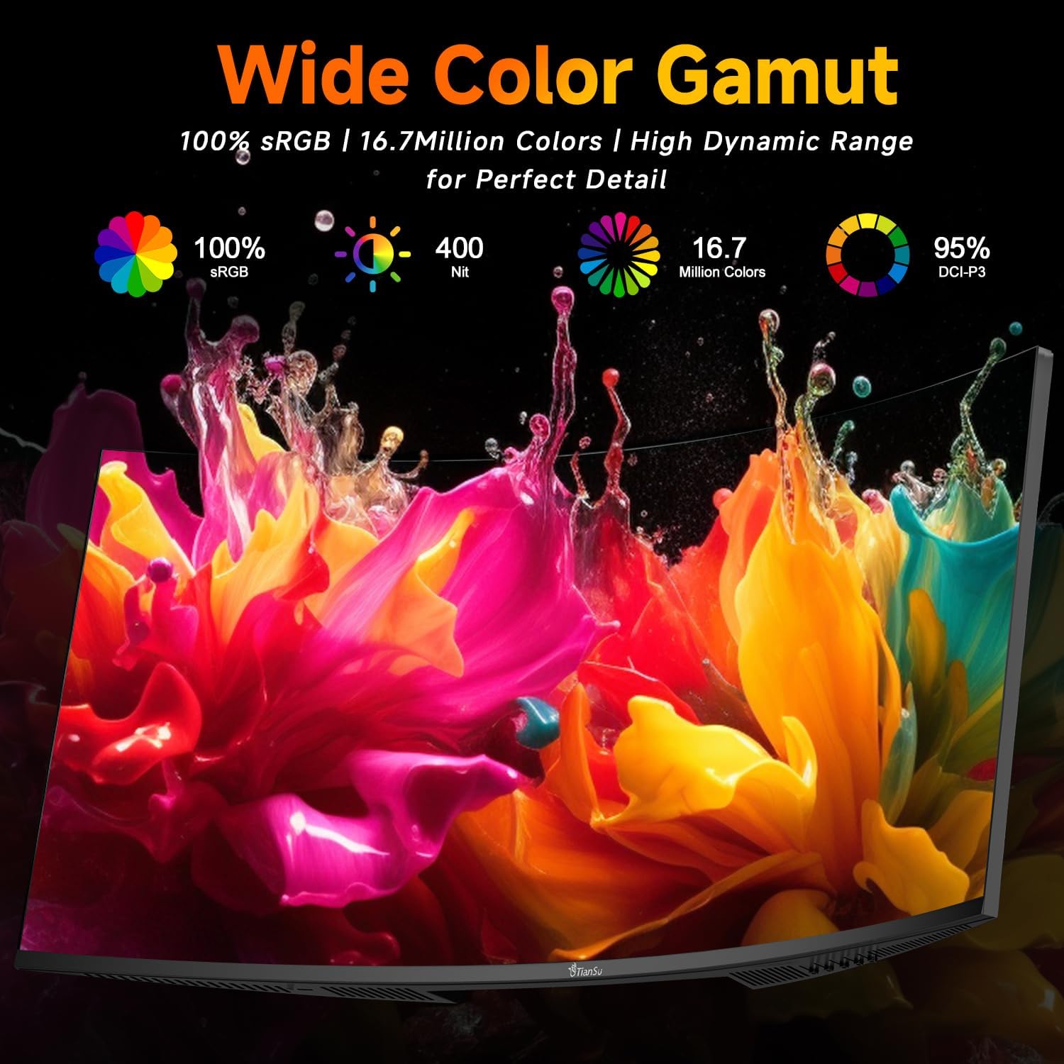 34Inch UWQHD Curved Gaming Monitor,1500R 240Hz Ultrawide Monitor,PIP/PBP,0.5ms FreeSync,125% sRGB,95% DCI-P3,Monitor with Speaker,HDMI2.1,DP1.4,VESA