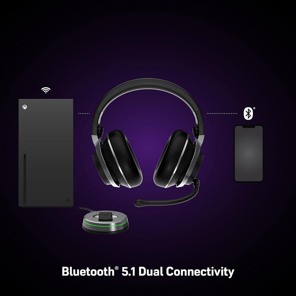 Turtle Beach Stealth Pro Multiplatform Wireless Noise-Cancelling Gaming Headset for Xbox Series X|S, Xbox One, PS5, PS4, PC, Mac, Mobile – Swappable Batteries – Black
