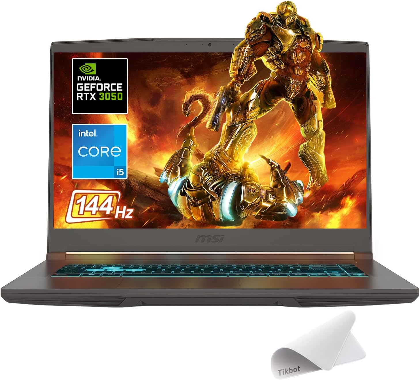 msi Thin 15.6 inch FHD 144Hz Gaming Laptop-Intel Core i5-13420H-NVIDIA GeForce RTX 3050 -Window 11 Home-W/Mouse pad (32GB RAM | 1TB PCIe SSD)