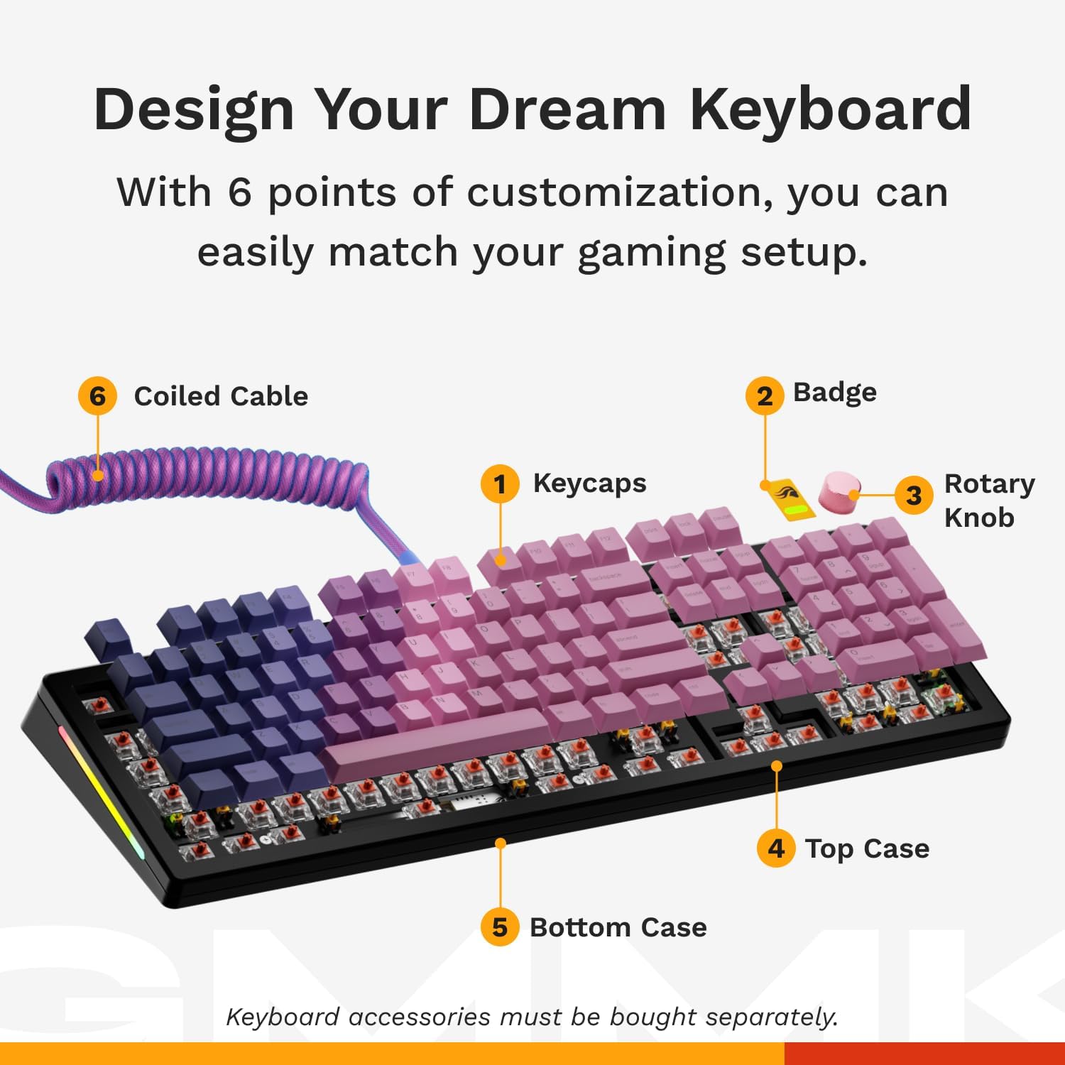 GLORIOUS Gaming - GMMK 3 PRO Barebones Custom Keyboard Kit w/Knob, Custom Modular Aluminum Body & Gasket System, Hotswappable 100% Keyboard, Sound Dampening Foam, Aluminum Switch Plate ANSI (Black)