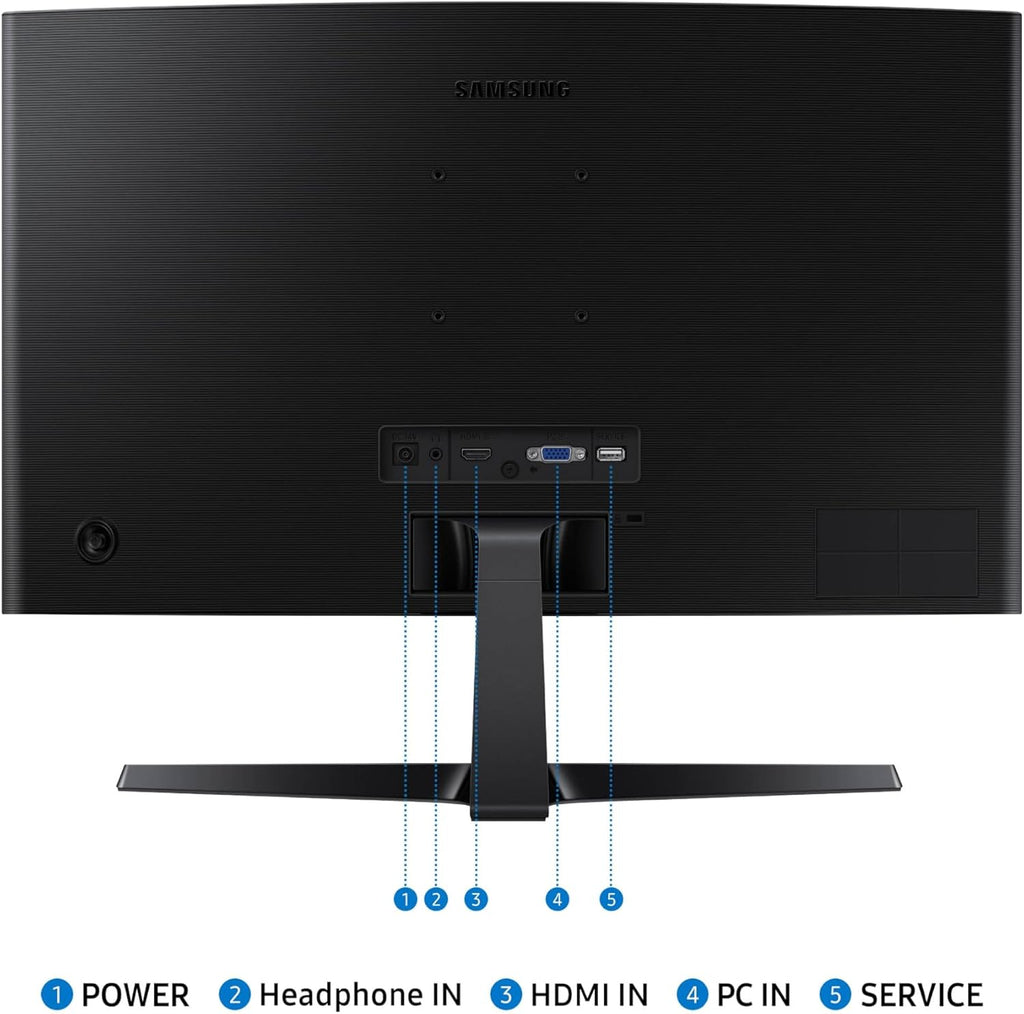 Samsung 24' Essential S3 (S36GD) Series FHD 1800R Curved Computer Monitor, 100Hz, Game Mode, Advanced Eye Comfort, HDMI and D-sub Ports, LS24D366GANXZA
