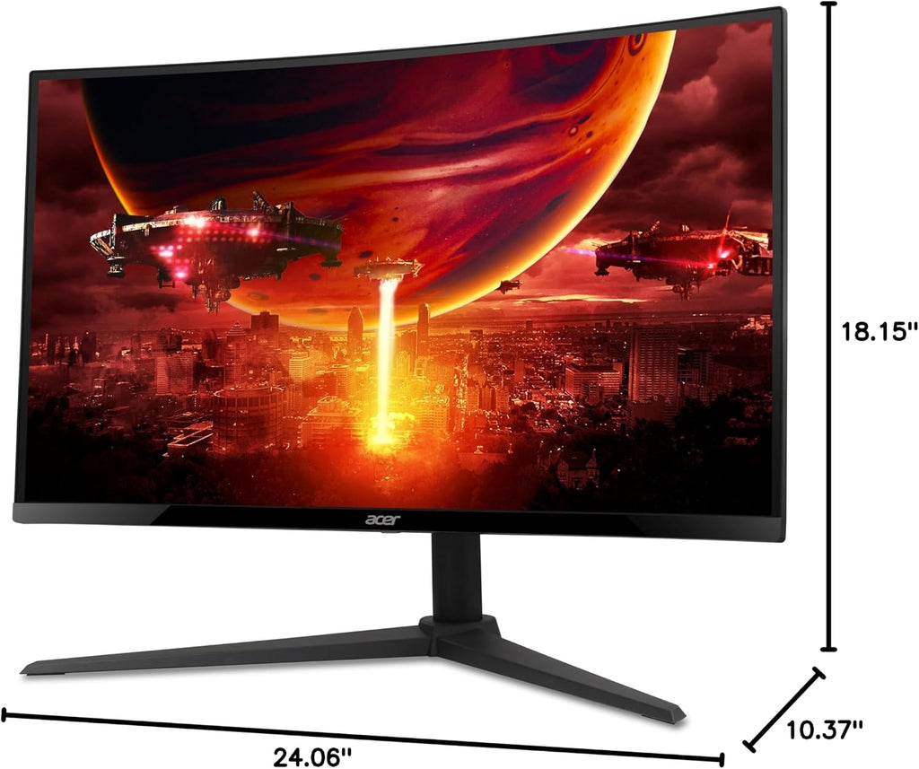 acer Nitro 27' 1500R Curved Full HD PC Gaming Monitor | AMD FreeSync Premium | 240Hz | 1ms VRB | Speakers | HDR10 | ErgoStand | VESA Mounting Compliant | 1 x DP 1.4 & 2 x HDMI 2.0 | XZ270 X2bmiiphx