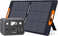 ALLWEI 300W Solar Generator with 100W Solar Panel Included, 256Wh Portable Power Station with AC Outlet USB Port, Solar Powered Battery Generator for Outdoor Camping, Home Backup, Power Outage