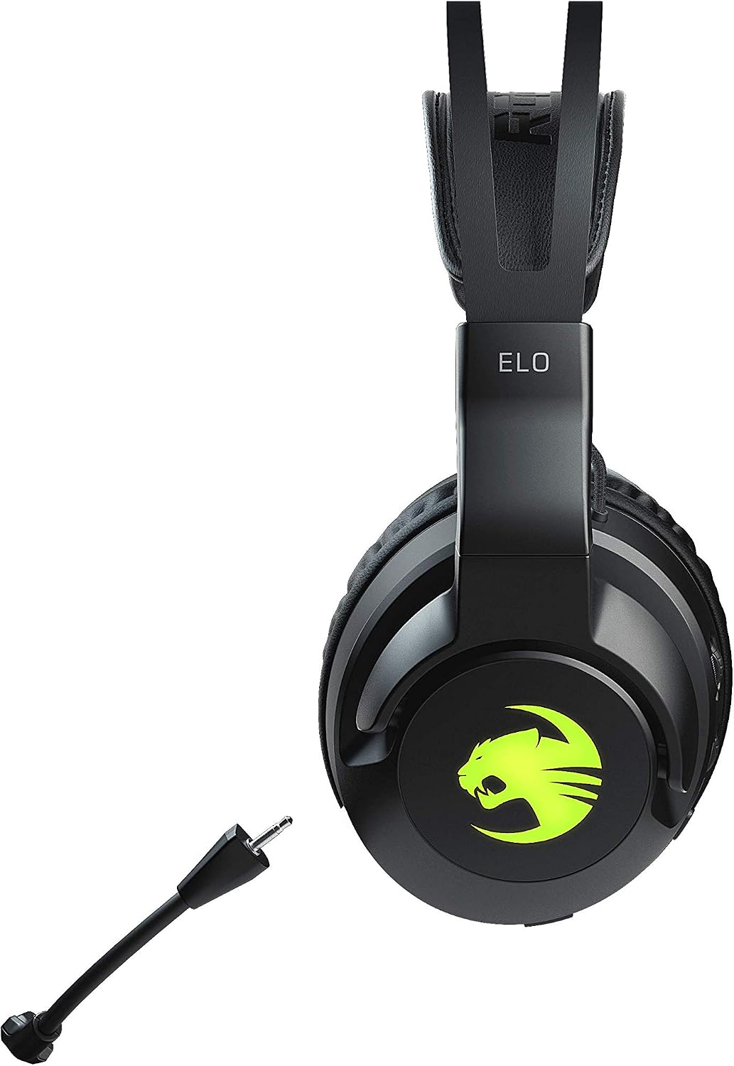 ROCCAT Elo 7.1 Air PC Wireless Gaming Headset, Surround Sound Headphones with Detachable Noise Cancelling Microphone, 50mm Drivers, 24 Hr Battery Life, RGB Lighting, Black