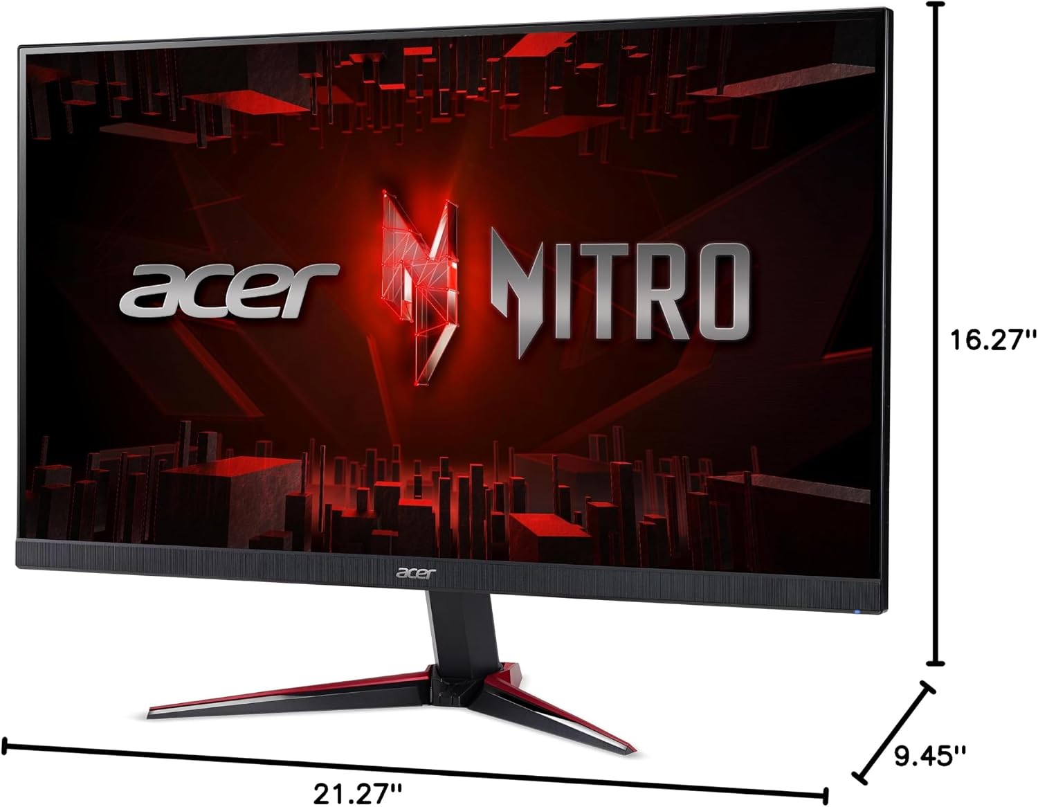 acer Nitro 23.8' Full HD 1920 x 1080 PC Gaming IPS Monitor | AMD FreeSync Premium | 180Hz Refresh | Up to 0.5ms | HDR10 Support | 99% sRGB | 1 x Display Port 1.2 & 2 x HDMI 2.0 | VG240Y M3biip