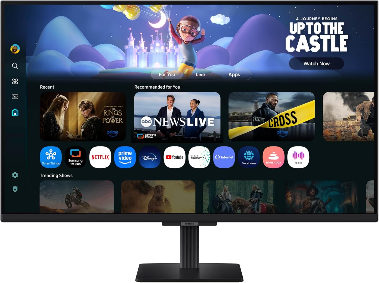 Samsung 32-Inch M5 (M50F) Series FHD Smart Monitor with Streaming TV, Speakers, HDR10, Gaming Hub, Multiple Ports, Workout Tracker, Vision Accessibility Tools, Black, LS32FM502ENXZA