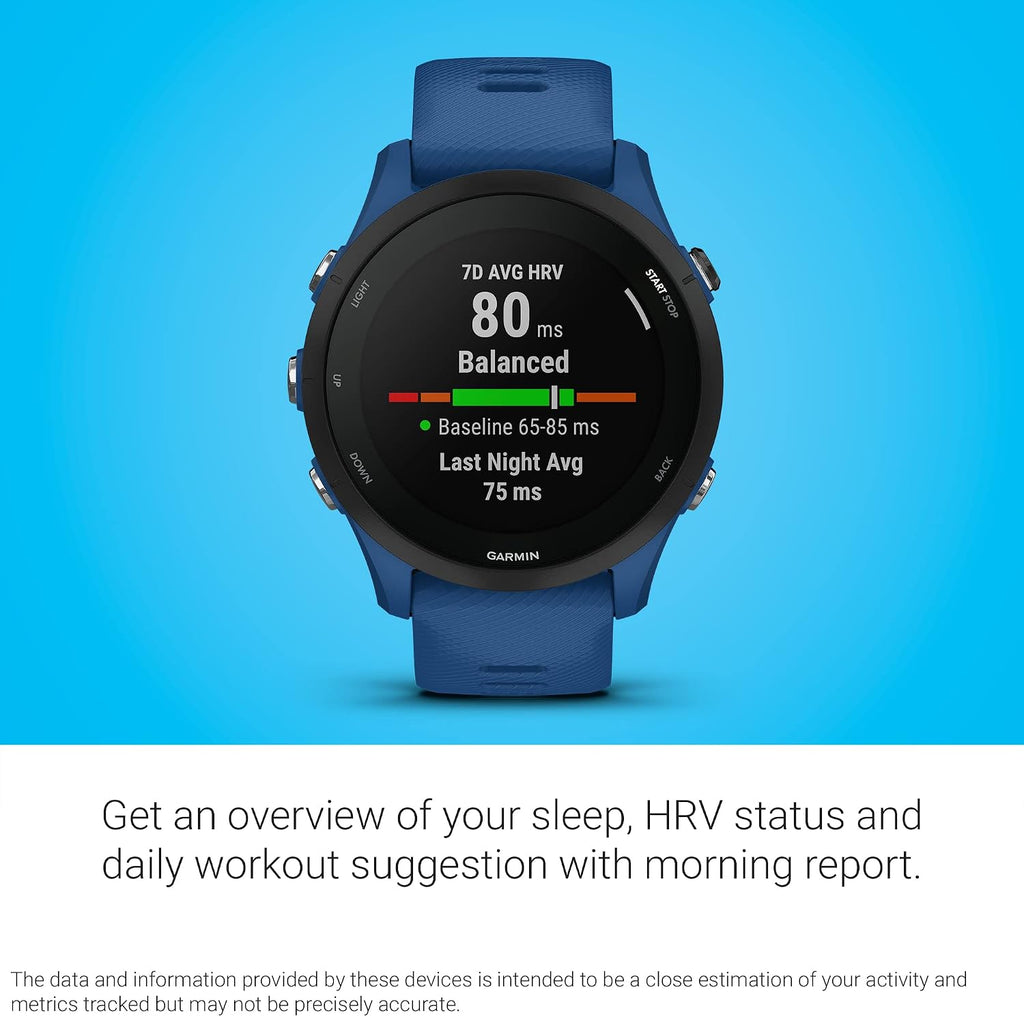 Garmin Forerunner® 255, GPS Running Smartwatch, Advanced Insights, Long-Lasting Battery, Tidal Blue