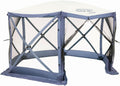 CLAM Quick-Set Pop Up Screen Tent, Escape, 11.5 ft, Instant Setup Slate Blue Outdoor Gazebo Canopy Shelter, 6-Person Bug-Free Camping Tent for Patio, Backyard, Tailgating - Slate Blue