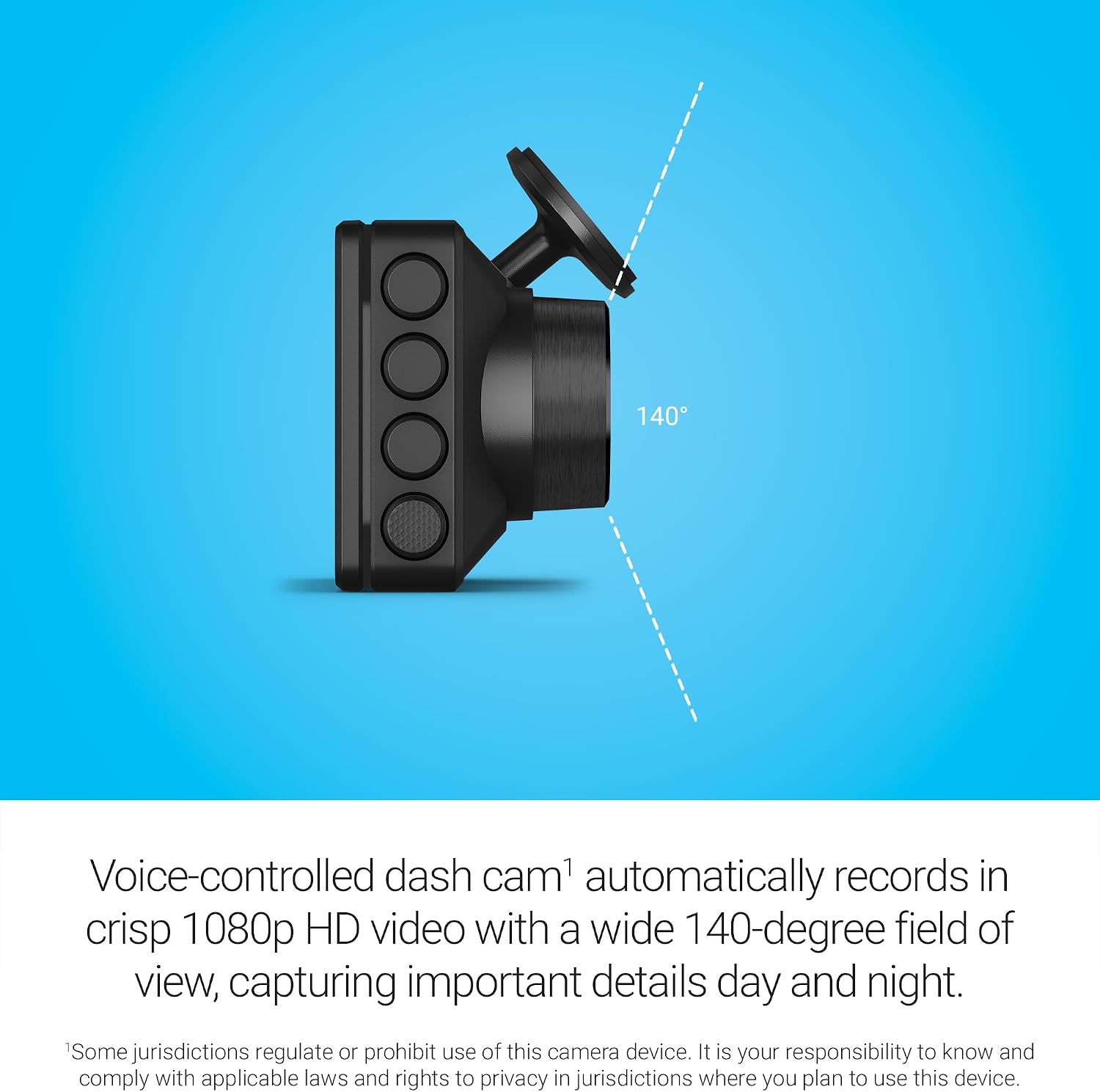 Garmin Dash Cam™ X110, Compact 1080p HD Dash Cam with a 140-degree Field of View, Built in Clarity™ Polarizer, Voice Controlled, GPS, 2.4' Display, Automatic Recording