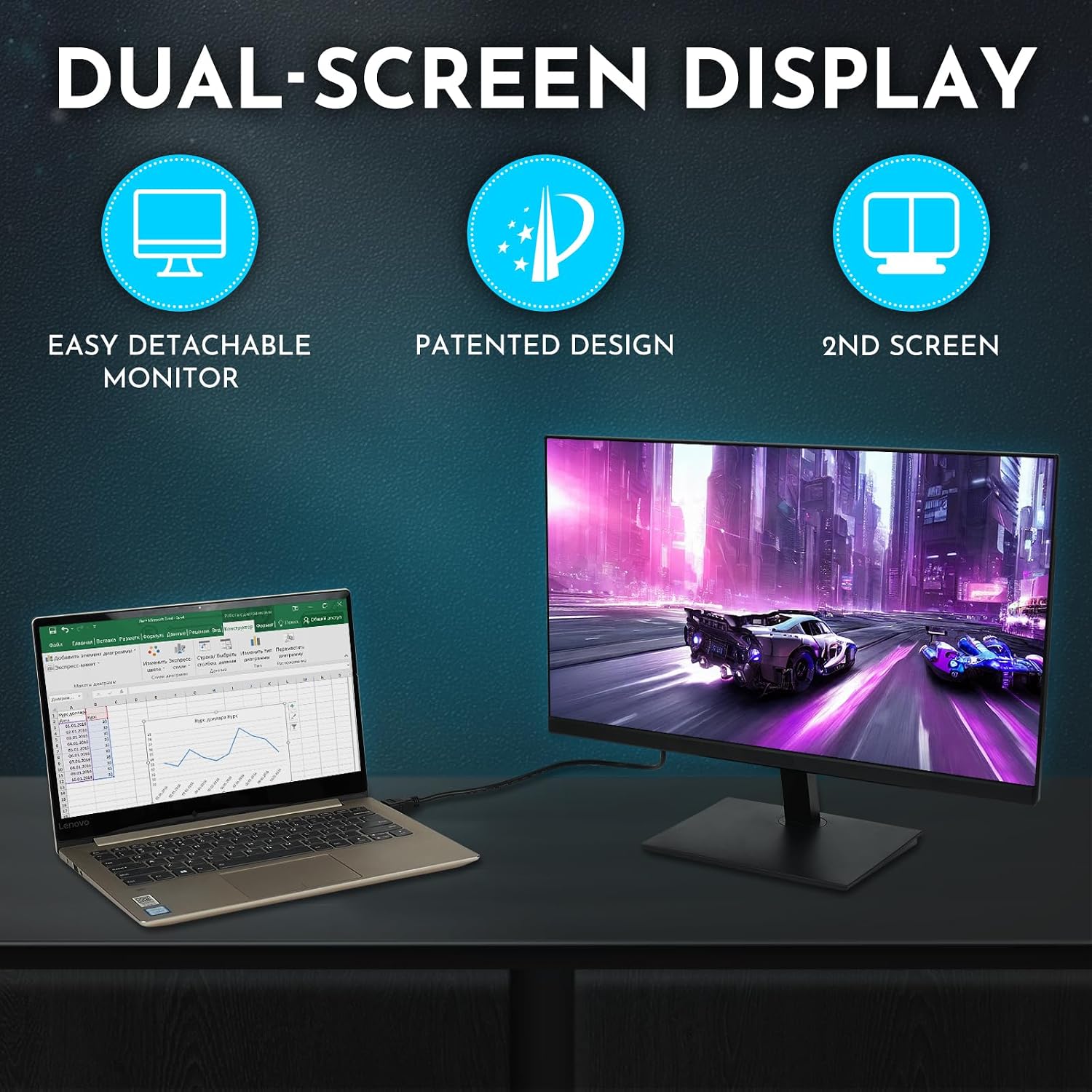 ARMORR GAMERSBOX Portable Gaming Monitor - 21.5' FHD IPS Display (max. 75Hz, FreeSync), Tough IP65 Hard Shell Case, Compatible with PS4/PS5 Xbox, HDMI Cable, Wheeled Trolley & VESA Stand