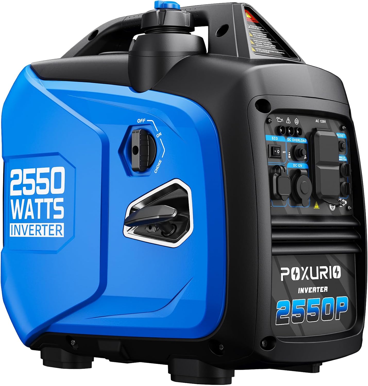 2550-Watt Portable Inverter Generator for Home Use, 1.06Gallon Large Fuel Tank Up to 10 Hours Use, 120V Gas Powered Generator Super Quiet - EPA Compliant-Sky Blue