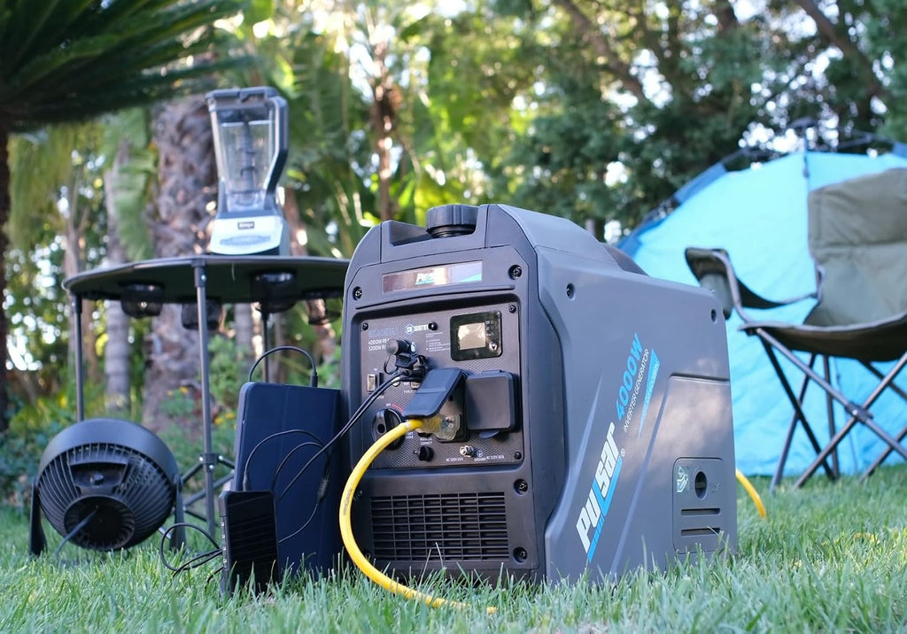 Pulsar Products GX400BN, 4000W Portable Ultra-Quiet Dual Fuel & Parallel Capability, RV-Ready, Handle & Wheels, with CO