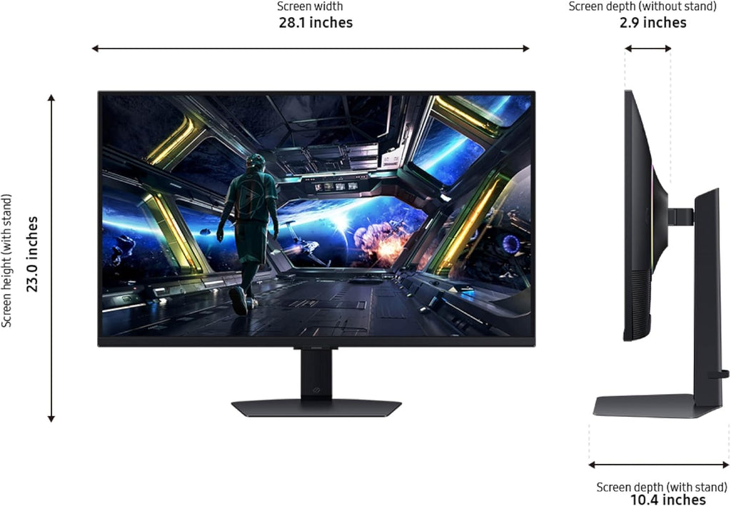 Samsung 32' Odyssey G7 (G70D) 4K UHD IPS 144Hz 1ms(GtG) Smart Gaming Monitor, G-Sync Compatible, AMD Freesync Premium, Vivid Colors, Adjustable Stand, Black Equalizer, LS32DG702ENXZA