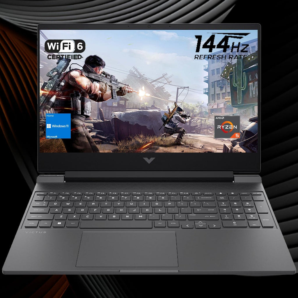 HP Victus 15.6 Ryzen 5 Gaming Laptop, 15.6 FHD 144Hz, Ryzen 5 7535HS (Beats Intel i5-13420H), AMD Radeon RX 6550M (Beats Nvidia GeForce RTX 3050), 16GB DDR5 RAM, 512GB SSD, Backlit KB, Windows 11 Home