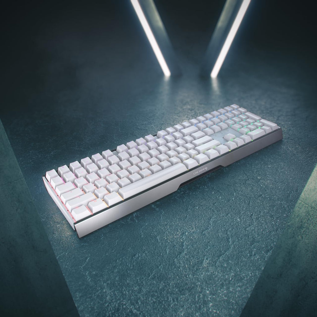 CHERRY XTRFY MX 3.0S Mechanical Wireless Gaming Keyboard | New MX2A Switches (White, MX2A Red)