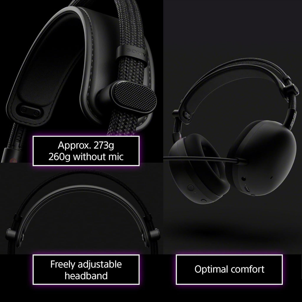 Sony INZONE H9 II Wireless Noise Canceling Gaming Headset, WH-1000XM6 Drivers, Lightweight, Detachable Cardioid AI Mic, 2.4GHz and Bluetooth, Soft Case, for PC, PS5, Switch, and Mobile, White
