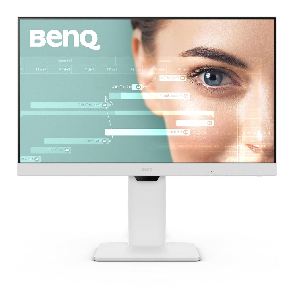 BenQ GW2486TC Office USB hub Monitor 24' 1080p | Coding Mode | IPS | Eye-Care Tech | Adaptive Brightness | Height Adjustable | White Monitor | Noice-Cancelling Mic | Daisy Chain | USB-C