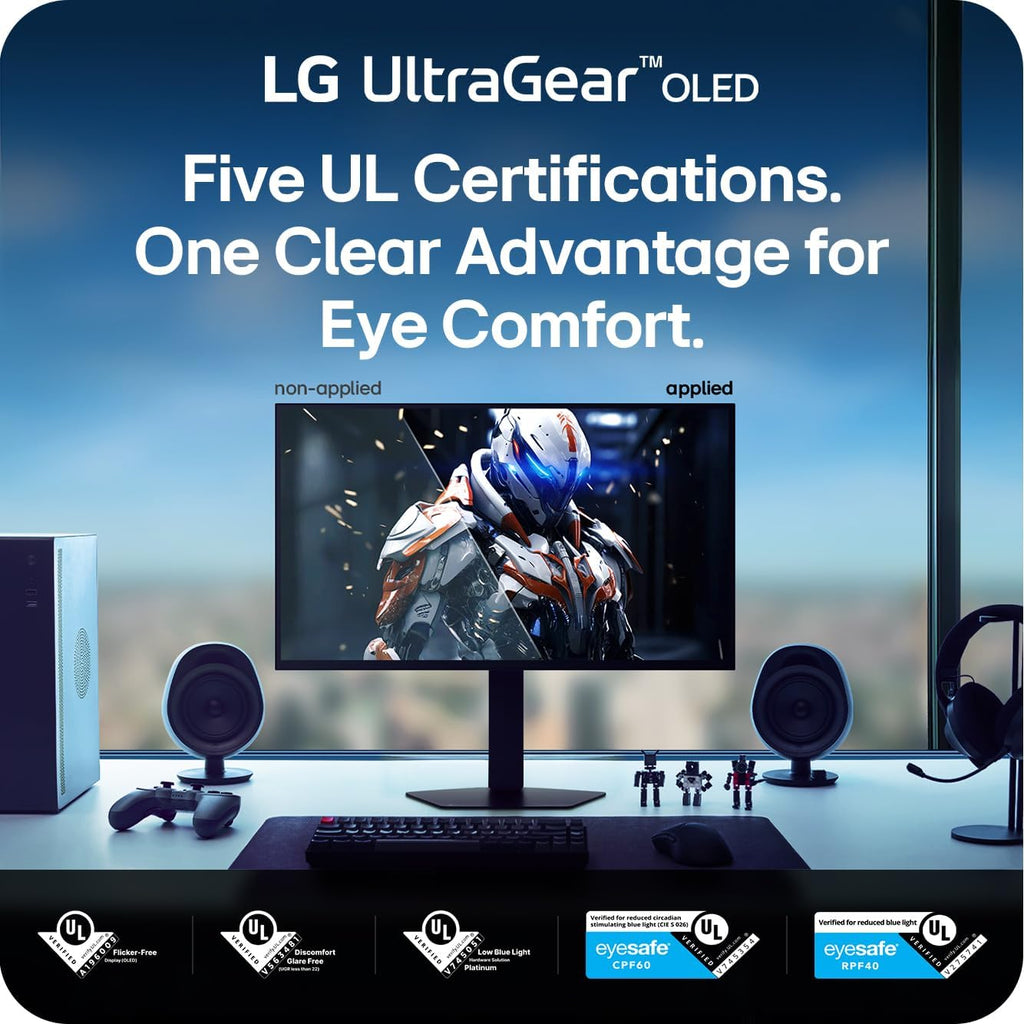 LG 27GX790B-B 27' Ultragear QHD (3440 x 1440) OLED Gaming Monitor, Dual Mode (QHD 540Hz/ HD 720Hz), 0.02ms, TrueBlack 500, NVIDIA G-Sync Compatible, AMD FreeSync Premium Pro, DP 2.1, USB-C, Black
