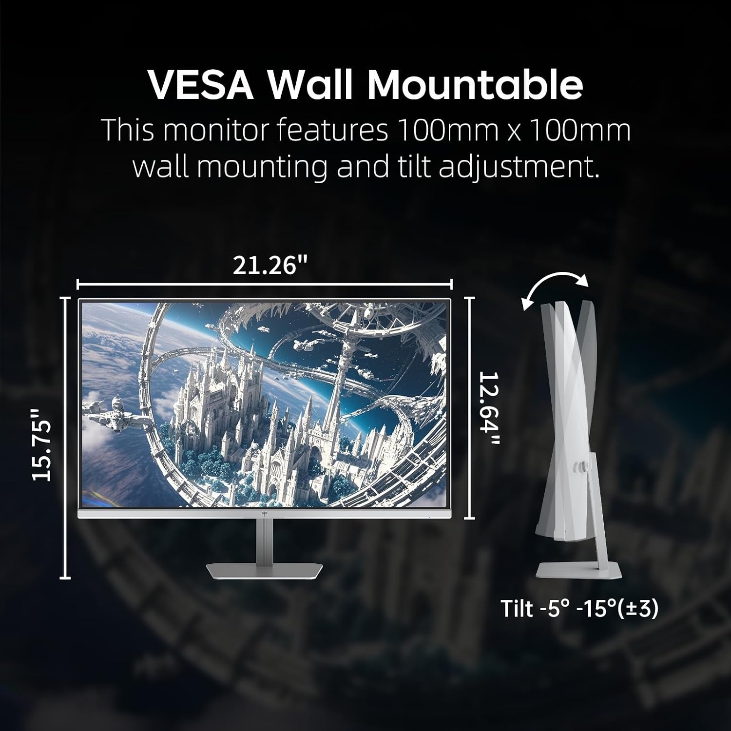 KTC 24 Inch 240Hz Gaming Monitor, FHD 1080p PC Computer Monitor with Fast IPS Panel, 1ms Adaptive Sync, HDR400, 116% sRGB, HDMI/DP/USB2.0 Port, Tilt Adjustment, VESA, Eye Care, White, H24F7