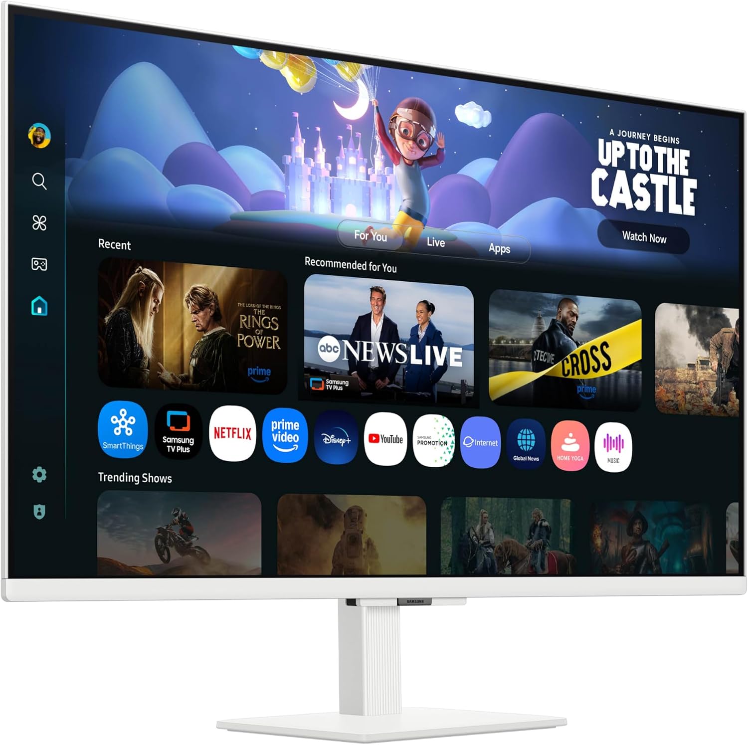 Samsung 32-Inch M5 (M50F) Series FHD Smart Monitor with Streaming TV, Speakers, HDR10, Gaming Hub, Multiple Ports, Workout Tracker, Vision Accessibility Tools, White, LS32FM503ENXZA