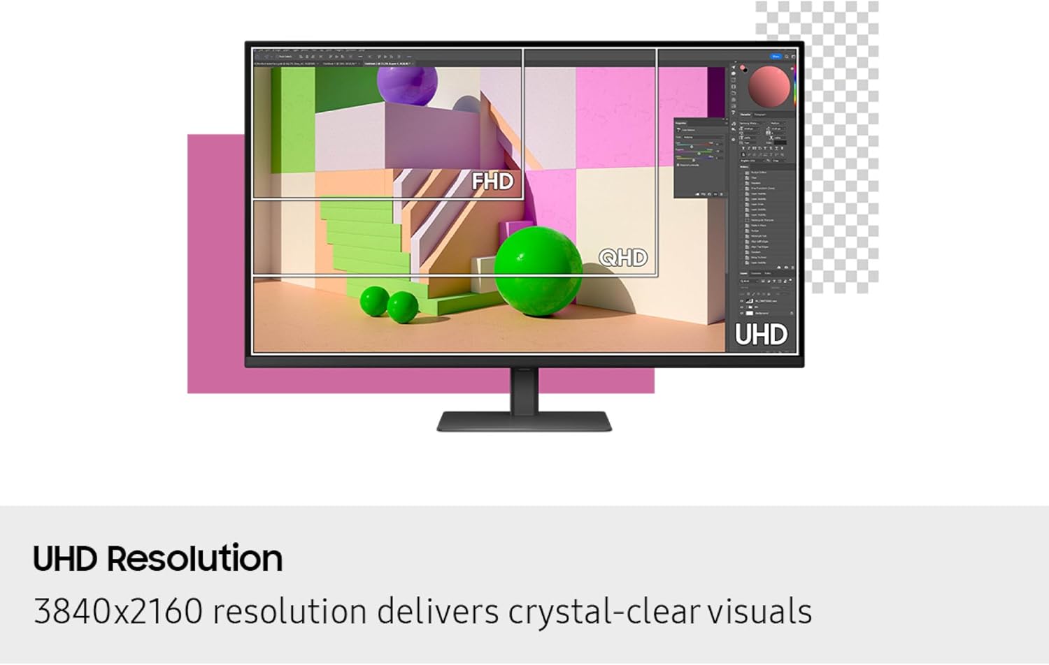 Samsung 37' ViewFinity S7 (S70D) 4K UHD HDR10 High Resolution Monitor, DP Port, TUV-Certified, 2025, LS37D700EANXZA