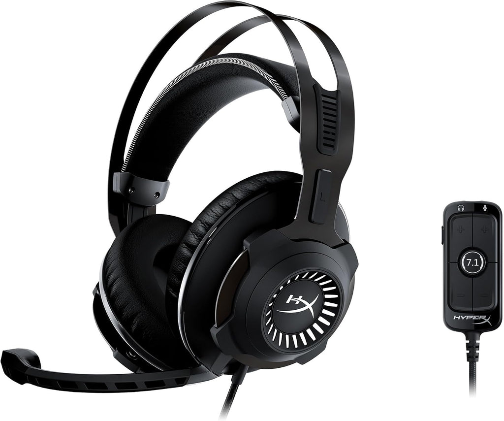 HyperX Cloud Revolver - Gaming Headset with HyperX 7.1 Surround Sound, Signature Memory Foam, Premium Leatherette, Steel Frame, Detachable noise-cancellation microphone