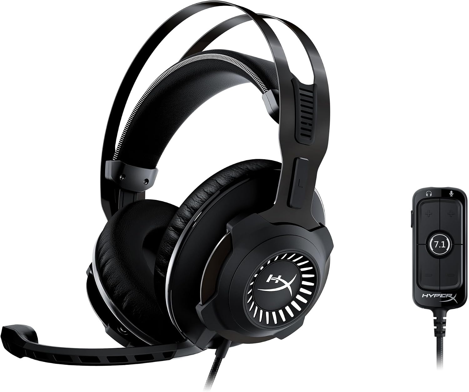 HyperX Cloud Revolver - Gaming Headset with HyperX 7.1 Surround Sound, Signature Memory Foam, Premium Leatherette, Steel Frame, Detachable noise-cancellation microphone