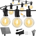 Brightown 208FT 102LED Solar String Lights Outdoor with USB Port, Shatterproof Bulbs, Dimmable & Timable, 3 Modes, Patio Lights Solar Powered for Camping Backyard Garden Decor - Last for 20+Hrs